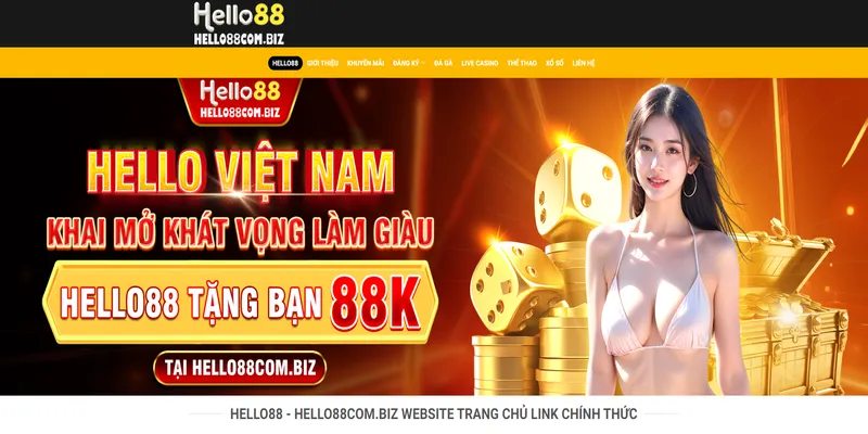 Giao diện chính thức của nhà cái Hello88